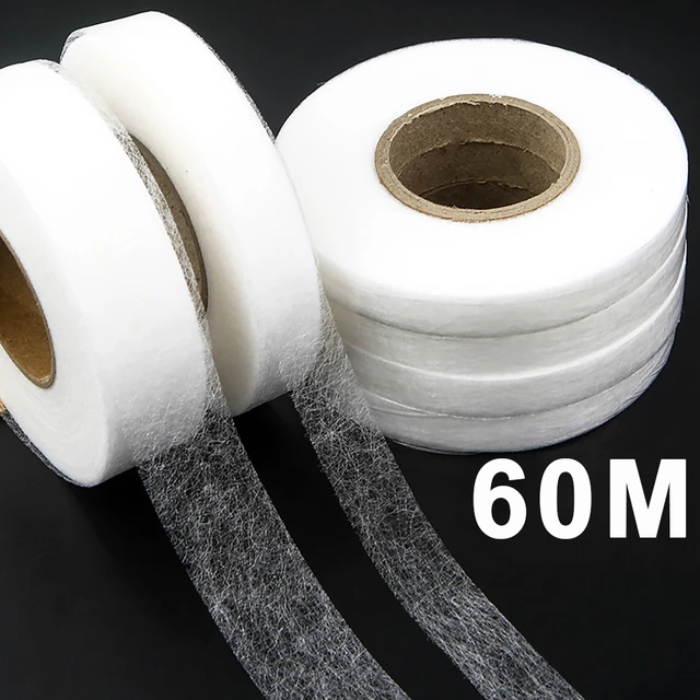 60M Double-sided Non-woven Interlining Adhesive Fabric Clothes Iron On Hem  Tape For Pants Hats Household DIY Sewing Accessories - AliExpress