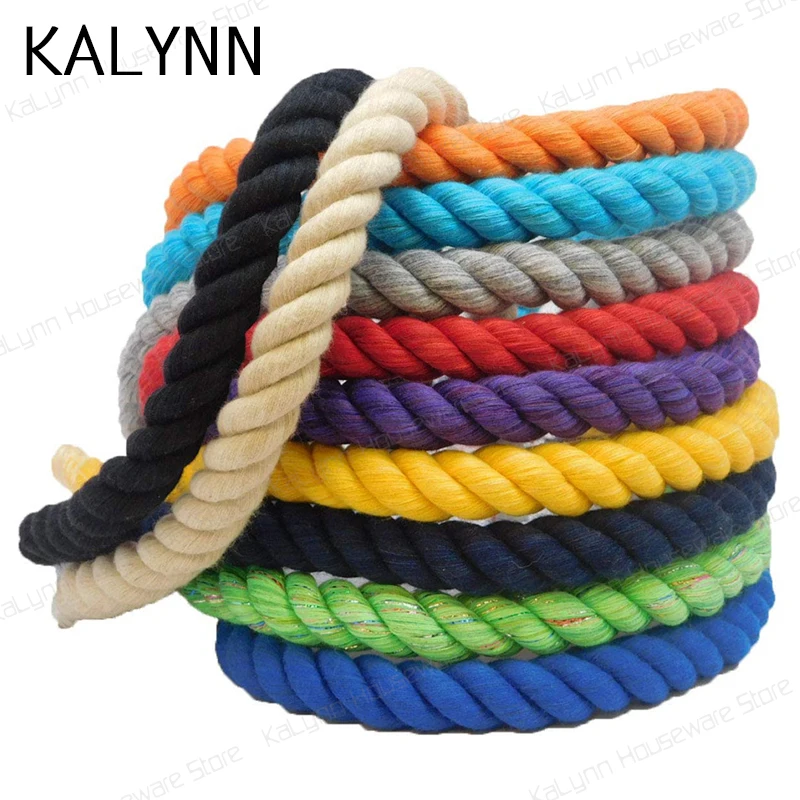 1M 20mm Twisted Cotton Cord High Tenacity Cotton Rope Push-pull Bag  Decorative Ropes DIY Home Textile Belt Strap Craft