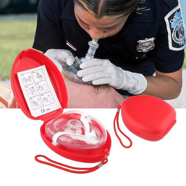 Emergency First Aid Mask Rescue CPR Mask Resuscitator One-Way Valve CPR  Face Shield Survival Training Mask Car Bus Survival Gear - AliExpress