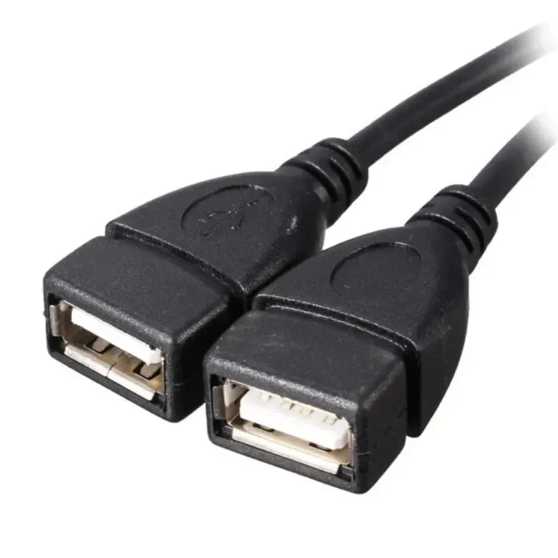 Dual Splitter Adapter Cable One to Two Female to USB 2 Male Power Extension Cables, High Quality USB 2.0 Cable USB Convenience 5