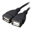 Dual Splitter Adapter Cable One to Two Female to USB 2 Male Power Extension Cables, High Quality USB 2.0 Cable USB Convenience 5