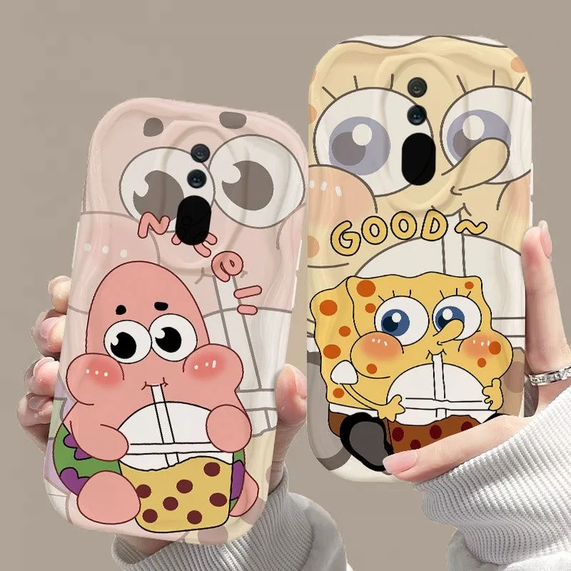 Kawaii Patrick Cartoon Wave TPU Soft Phone Case