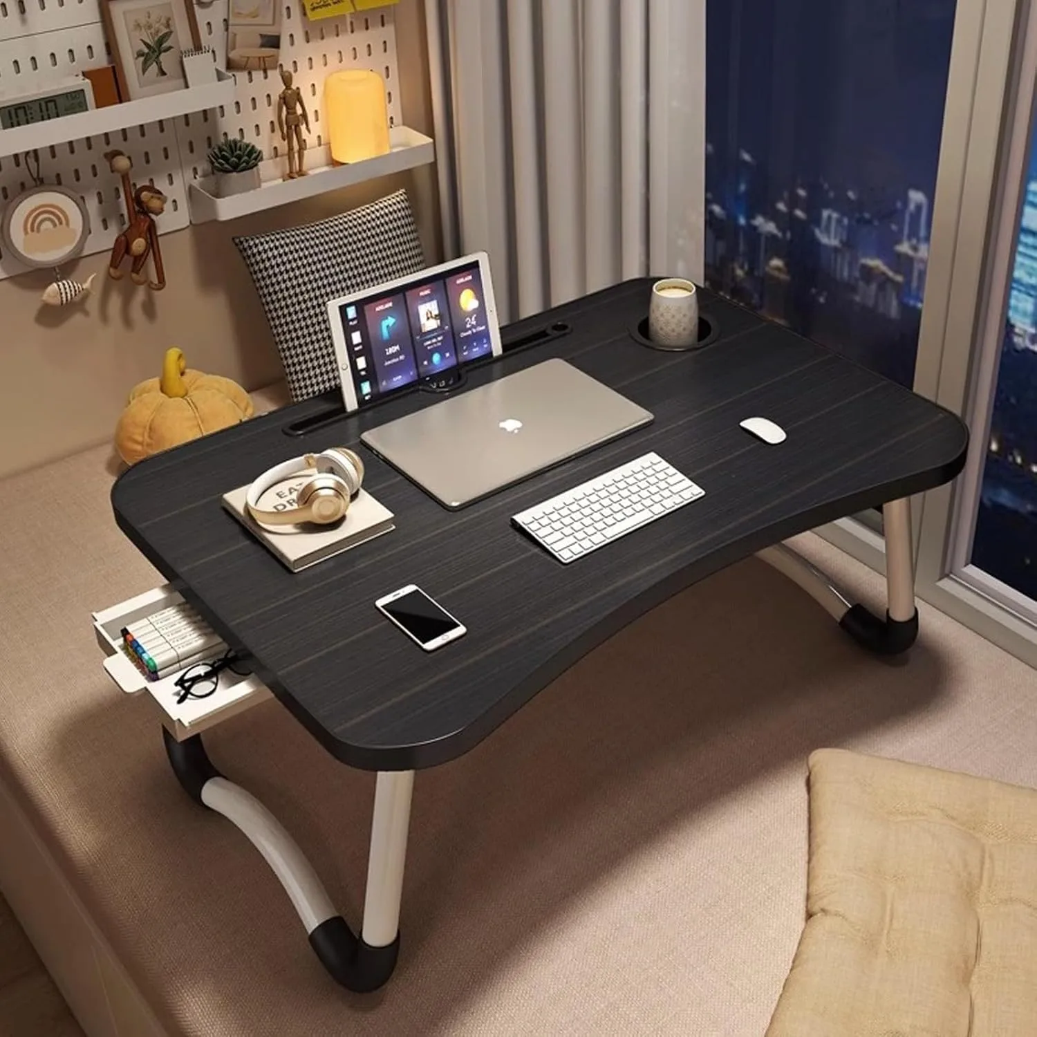 折りたたみテーブル、学習机、ローテーブル、折りたたみ式、ミニテーブル、ラップデスク、設置不要、軽量