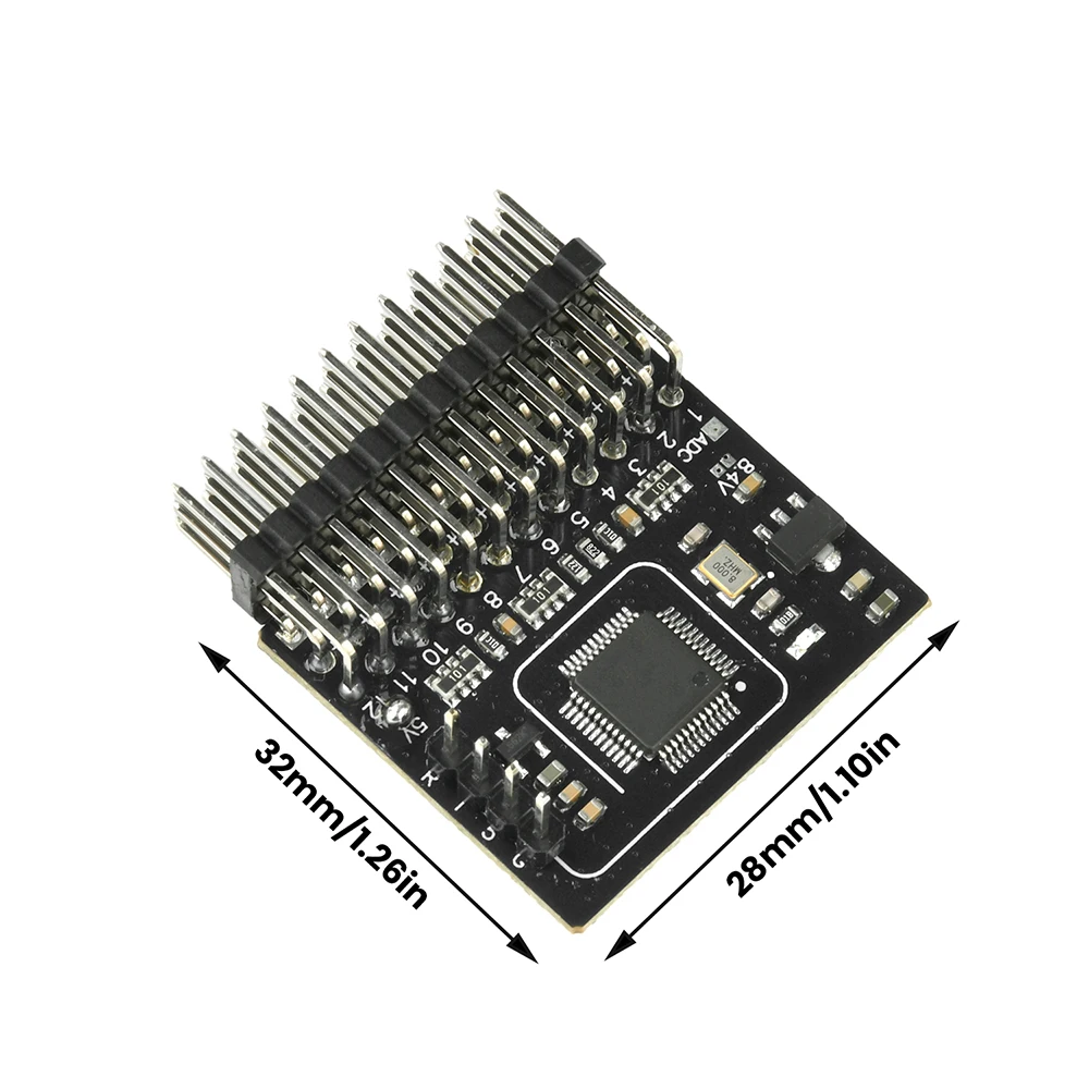 Carte adaptateur PWM 12 canaux CRSF/ELRS pour récepteur FPV