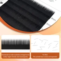 CoMango extensions de sourcils noirs 9-11Mix extensions droites et courbées faux sourcil épaisseur 0,07/0,1 haute qualité 3