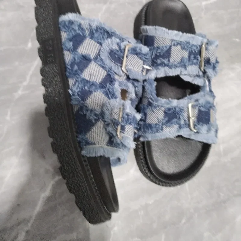 Women Slippers Summer Hot Sale Gladiator Slippers Beach Flat Walking Sandals Platform Slingback Slides Women Zapatos De Mujer — view 6