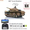 HENG LONG 1/16 7.0 Plastic Panzer III H FPV Camera RC Tank 3849 Painted Yellow Metal Steel Gearbox 360° Turret Track TH17365 1