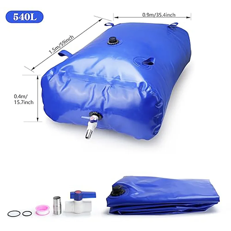 Foldable Water Bladder Storage Container for Drought Resistant Emergency Unicycle water storage bag
