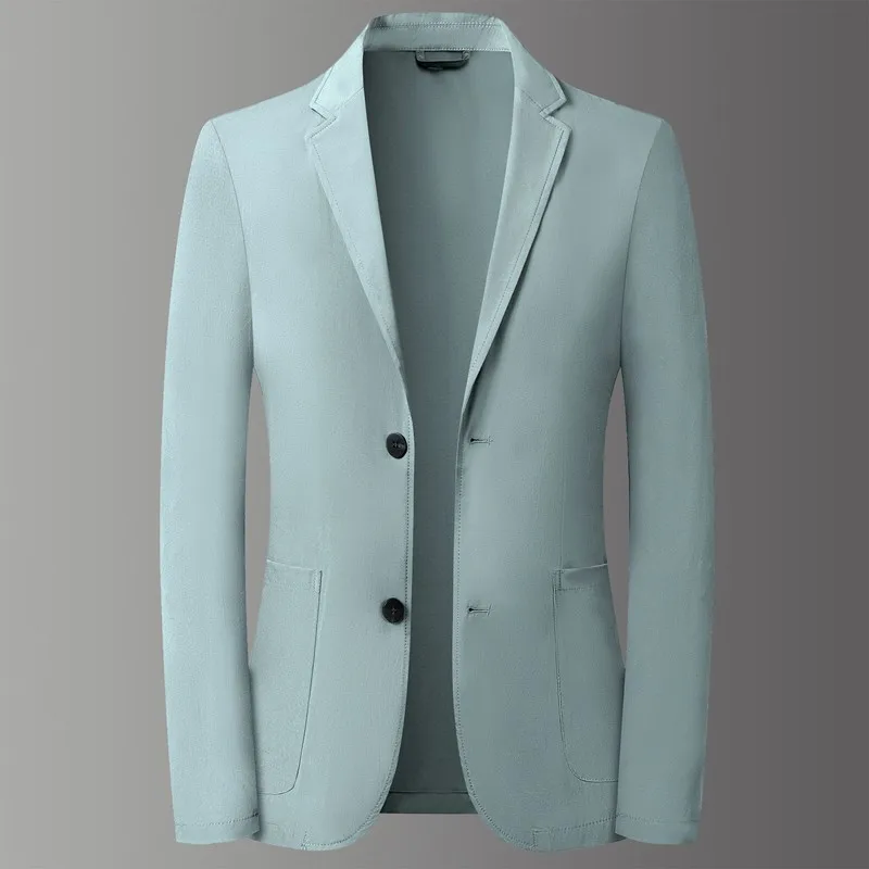 Men Suits Jackets Men Lightweight Suit Sun Protection Clothing Spring Summer Thin Mens Blazer Ice Silk Jacket Smart Casual Male Suit Coat