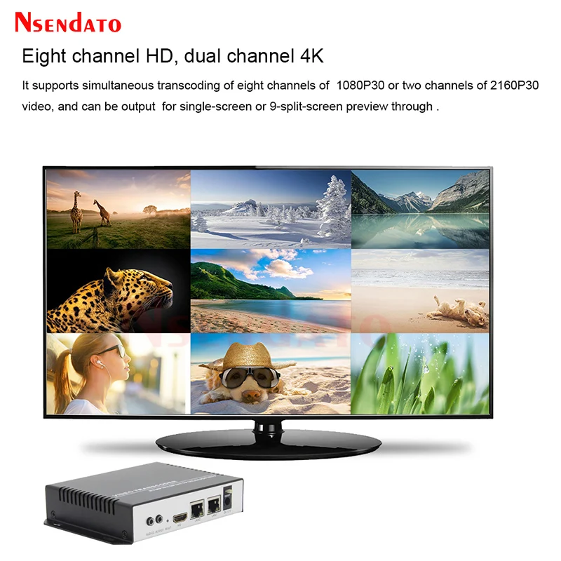 4K H.265 HDMI SDI Video Capture Grabber Box Encoder HDMI Video Transcoder Encoder Streaming From RTSP to RTMP For SRT UDP TS