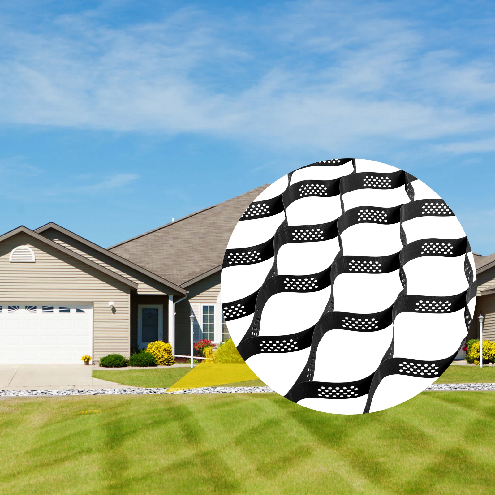 Garden Path Molds VEVOR Ground Grid 3" Depth Permeable Stabilization System For DIY Patio Walkway Shed Base