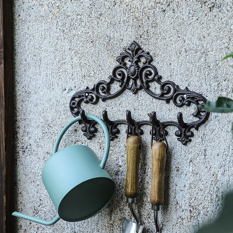 Nordic Simple Retro Iron Art Hook Wall Decoration Coat and Hat Hook Home Living Room Bedroom Decoration