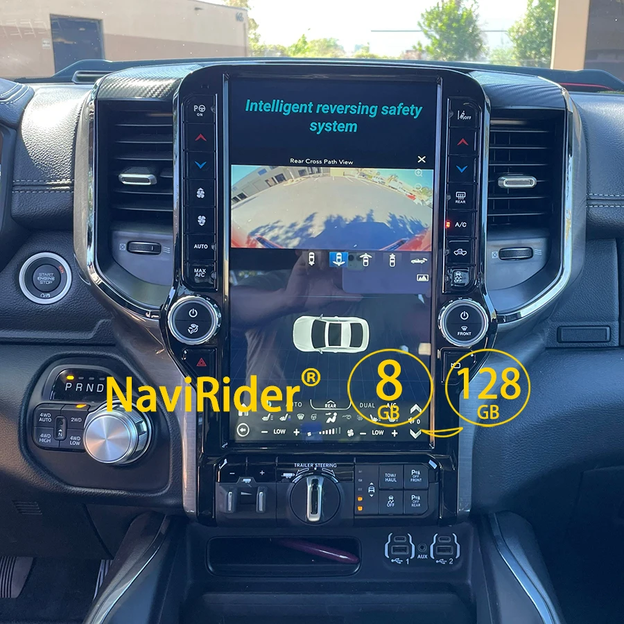 Big Qled Screen Stereo Navigation For Dodge Ram 2019 - 2023 Android Media Video