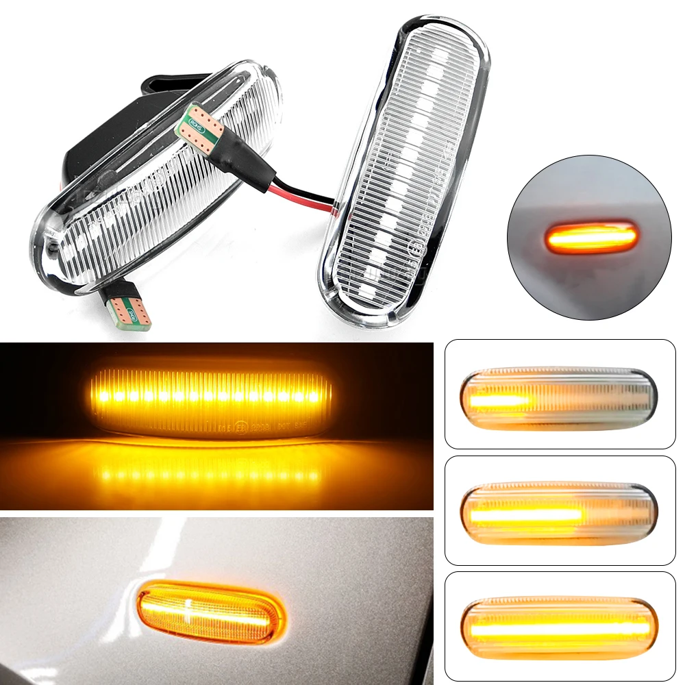 

For Fiat Panda 169 Grande Punto Inkl. Evo Doblo Fiorino Linea Idea Dynamic LED Side Marker Light Repeater Lamp