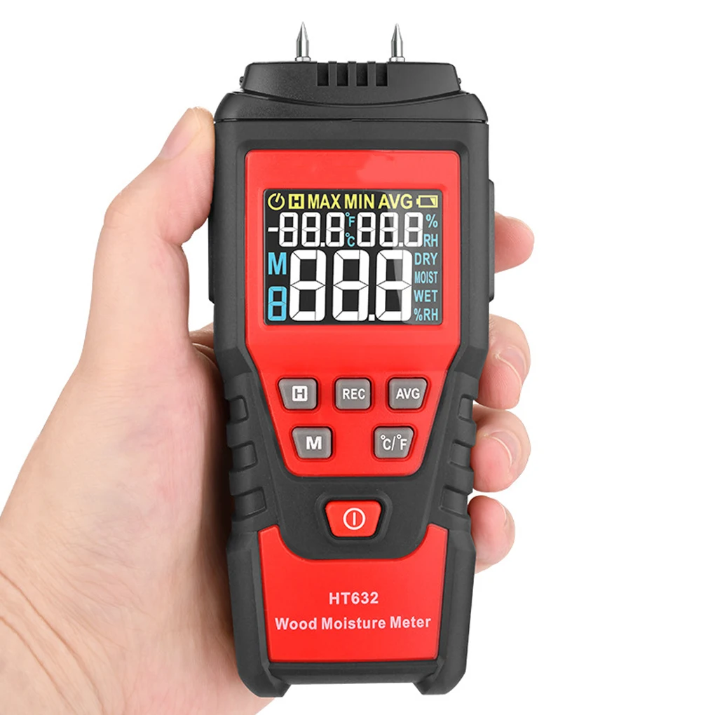 

Digital Moisture Meter Wood Humidity Tester Quick Hygrometer Detector