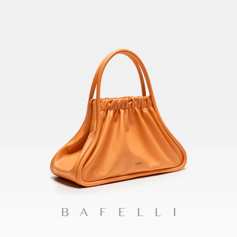 Bafelli 2023 Women's New Handbag Luxury Brand Spring Sumer Designer Style String Leather Bucket Bags