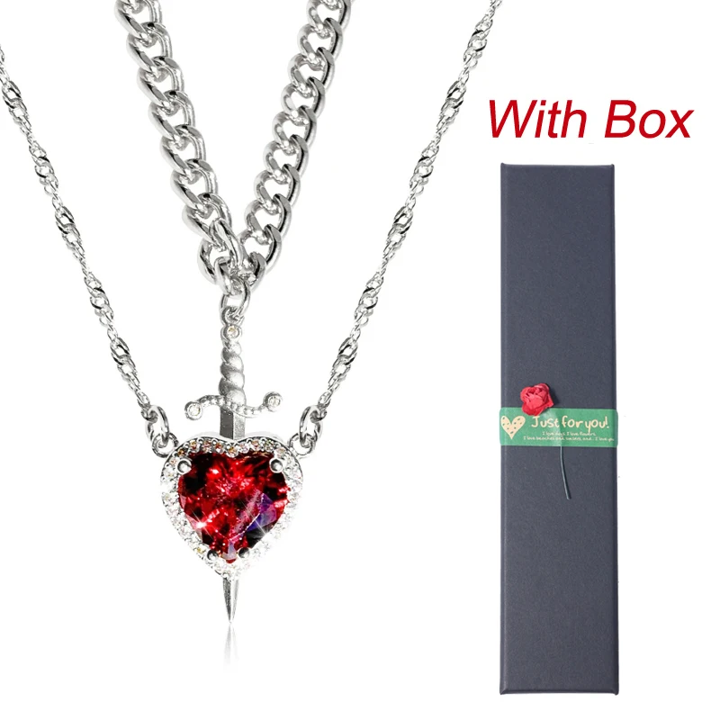 VELVORA Collana Cuore Unisex In Acciaio Inossidabile Con Zirconia - Minimal