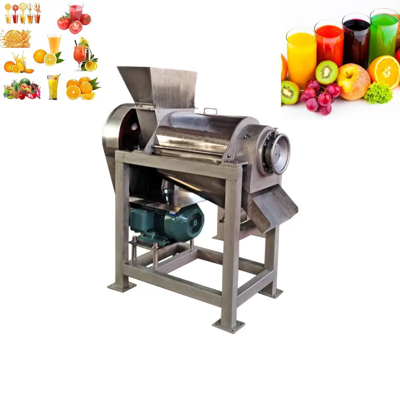 2.5t/h Stainless Steel Fruit Juicer Extractor Squeezer Commercial Screw Press Spiral Mango Apple Juice Making Squeezing Machine