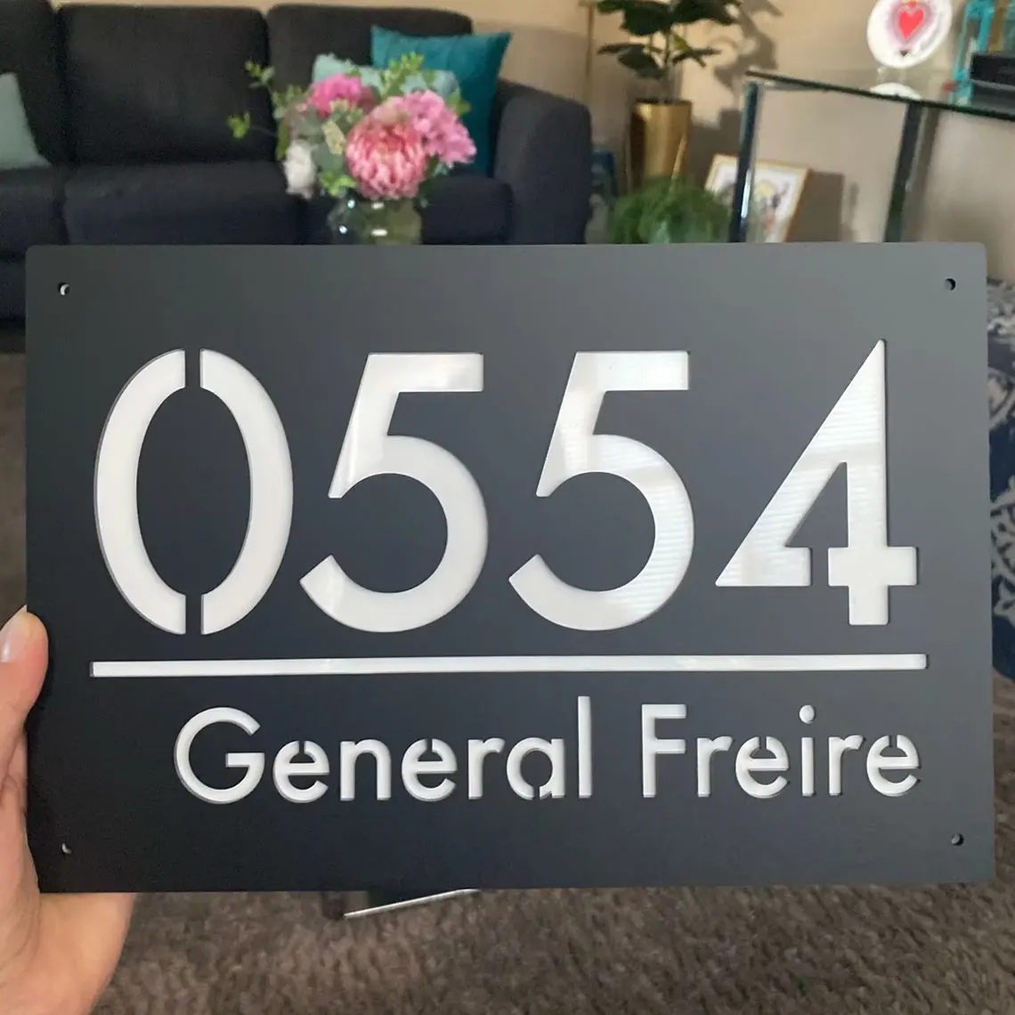 House Number Signs Personalized Exterior House Number Sign 3D Acrylic Cutting Plate Customized Outdoor Residential Street Number Plate