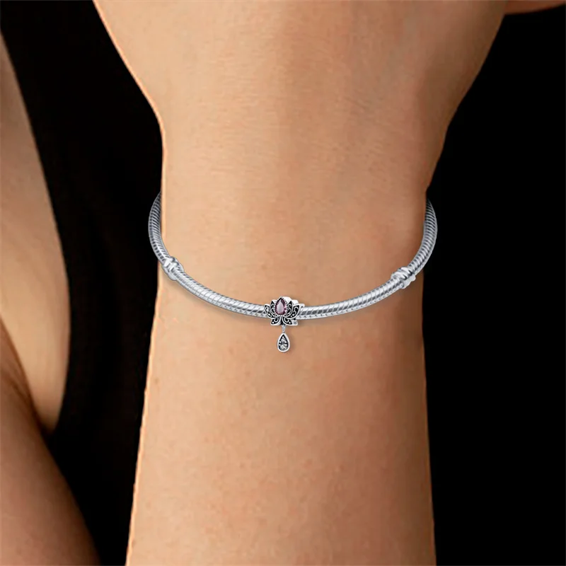 925 Silver DIY Beads Romantic Classical Series Guardian Flower Pendant Fit pand 3mm Original Bracelet For Women Jewelry Gift New