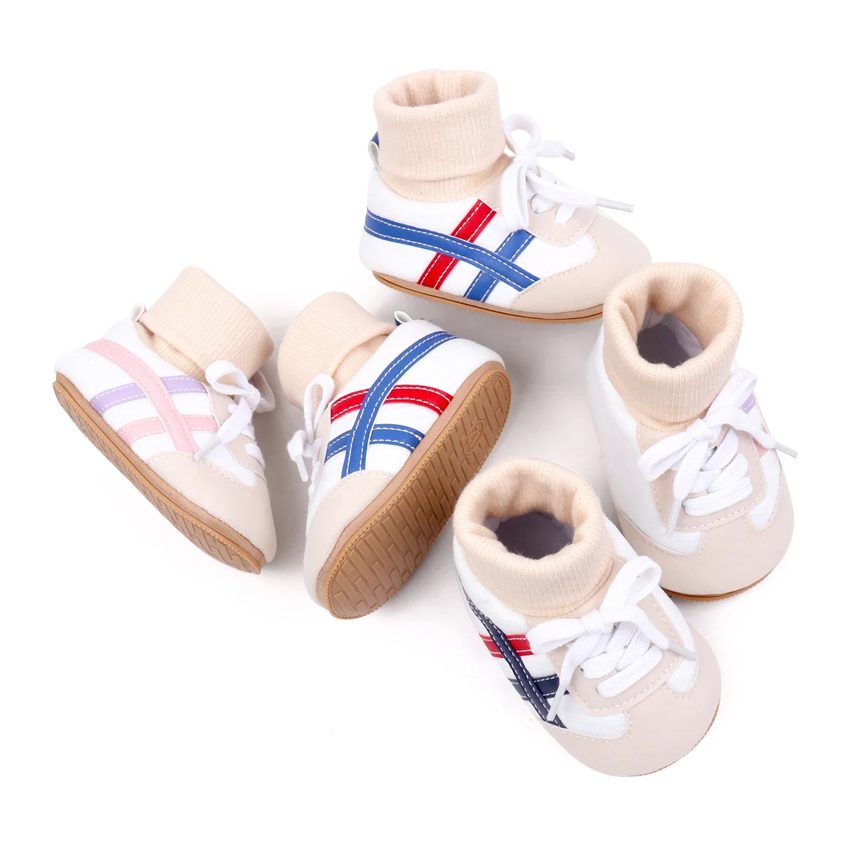 Baby Sock Shos Autumn and Winter Baby Girls Boys Ankle-covered Style 0-1 Year Old Anti Slip Fashion Design Newborn Infant Shoes baby shoes