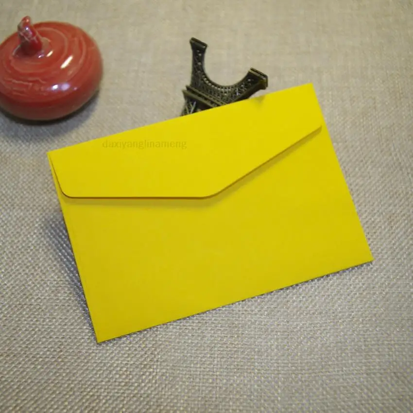 100 Stück Lxw: 11,7 x 8 cm, bunter Mini-Kraftumschlag, Business-VIP-Karte, kleine Hochzeitsfeier-Einladungskarte, Papierumschläge, Büro – Detail 11