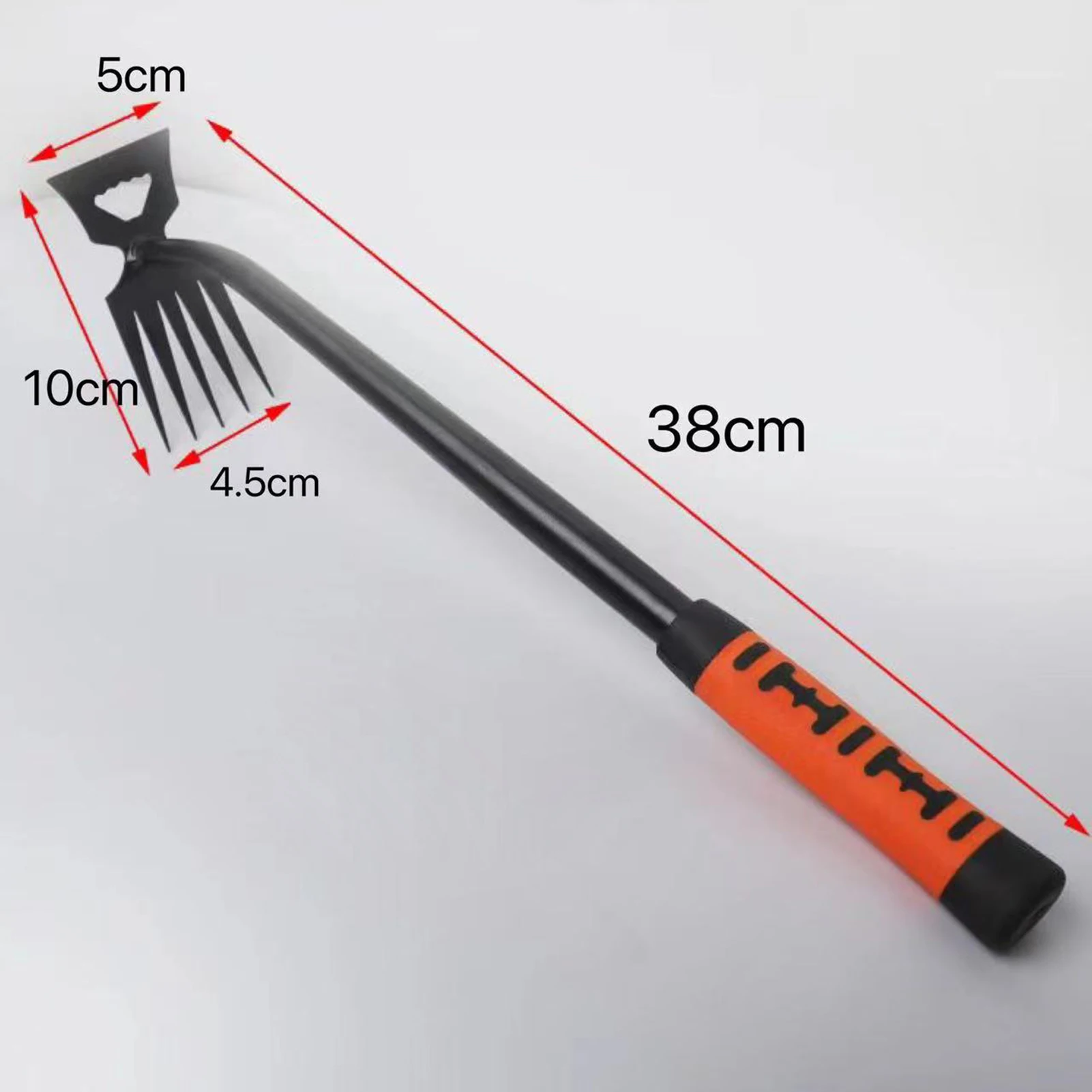 Multifunction Gardening Hoe Rake Manual Grass Rake Loosening Soil Metal Multi-Tines Hoe Cultivator Dual Headed Weeding Tool
