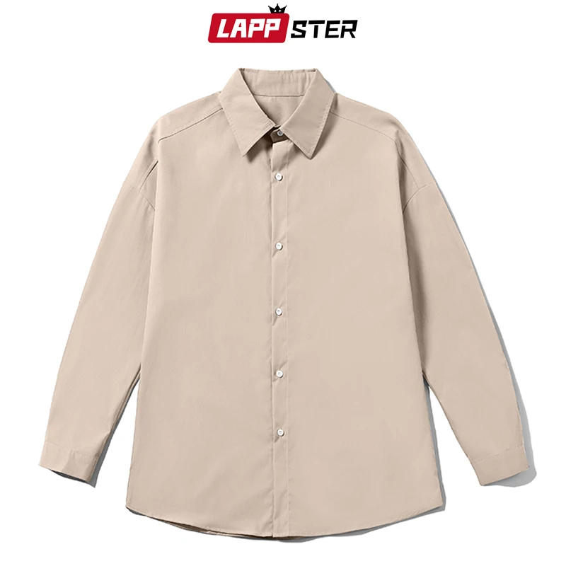 Men's Vintage Shirts Harajuku Fashion Oversize Casual Streetwear Blouses Plus Size cotton shirt long sleeve shirt