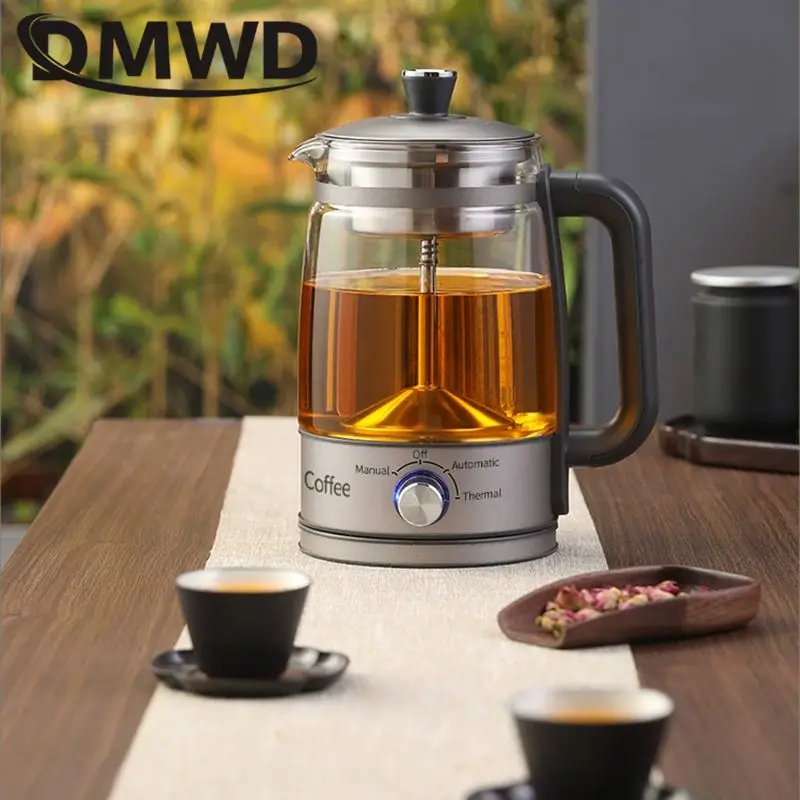 Automatic insulation Tea Brewer High temperature Extraction Teapot Health Tea Boiler Coffee pot Glass kettle Steam Infuser