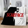 3D Movie Scarface Knee Blanket Throw Bed Blankets & Throws Microfiber Bedding Interior for Home Fluffy Plaid Beach Towel Soft & 4