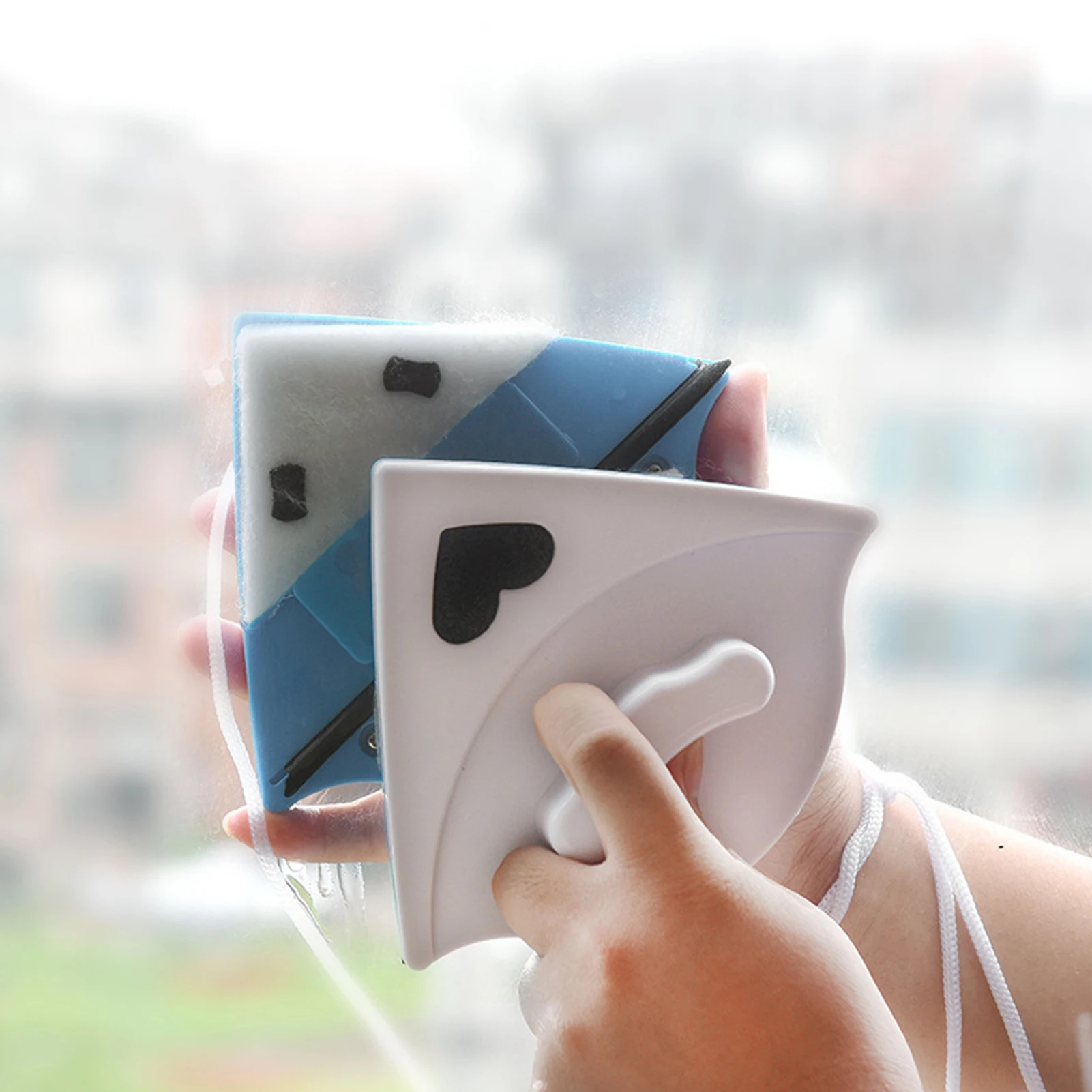 Magnetic Window Cleaner Window Cleaning Brush Window Cleaner Triangular Magnet Glass Cleaner Window Wiper Triangular Magnet Wiper Glasses