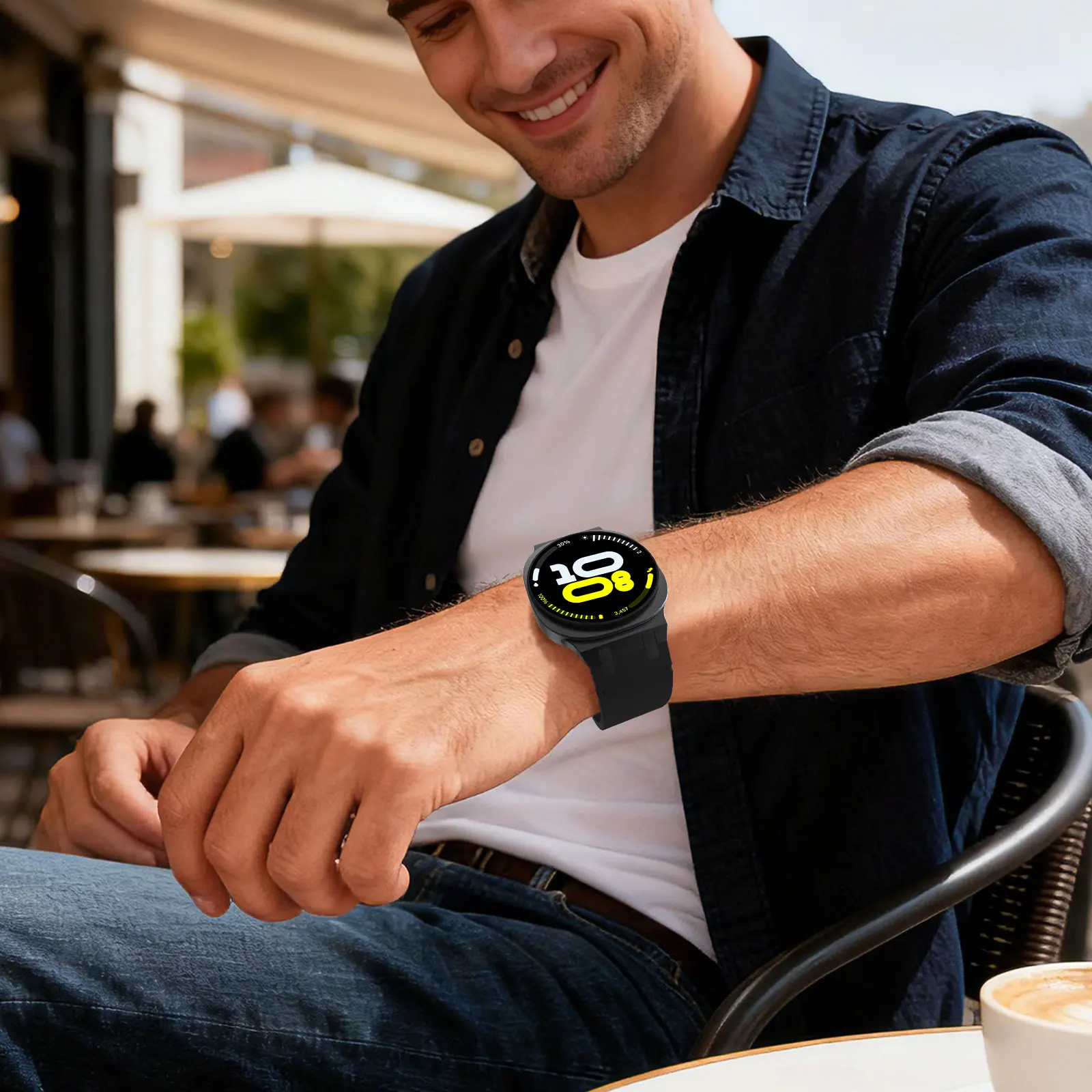 รูปสินค้า สายซิลิโคนและสแตนเลสสำหรับ Samsung Galaxy Watch 8