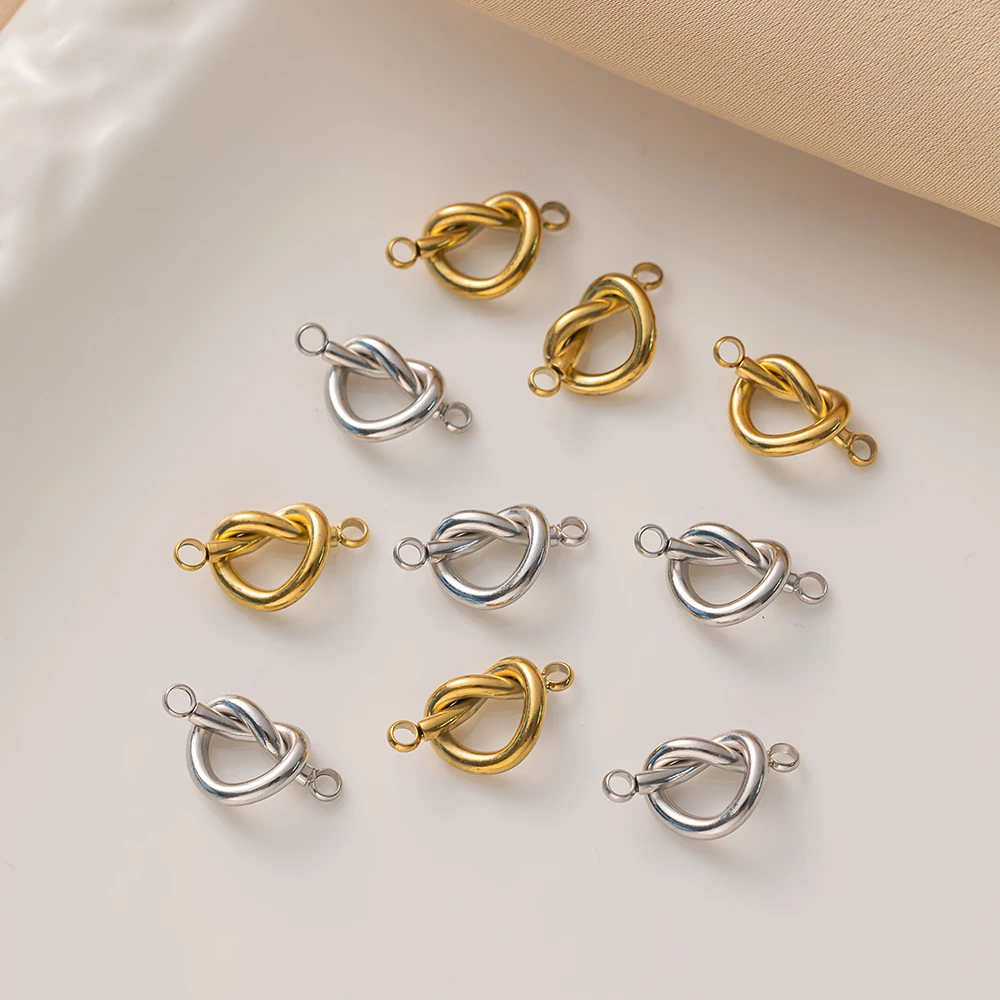 2/4/8Pcs Edelstahl Herzen Form Charms Anhänger Doppel Loch Stecker Für DIY Handgemachte Armband Halskette schmuck Machen – Detail 4