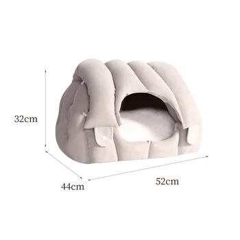Dual purpose arched cat bed, fully enclosed and warm, soft and comfortable sofa, pet bed, versatile and deformable for cats 6