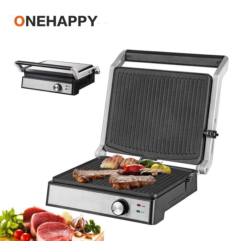 Multi-Function Steak & Panini Press - Home & Commercial Use for Sandwiches, Burgers, and Breakfast