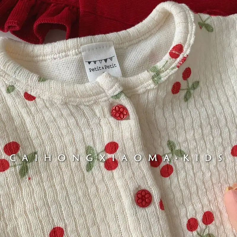 Girls Cherry Ruffle Blouse 4