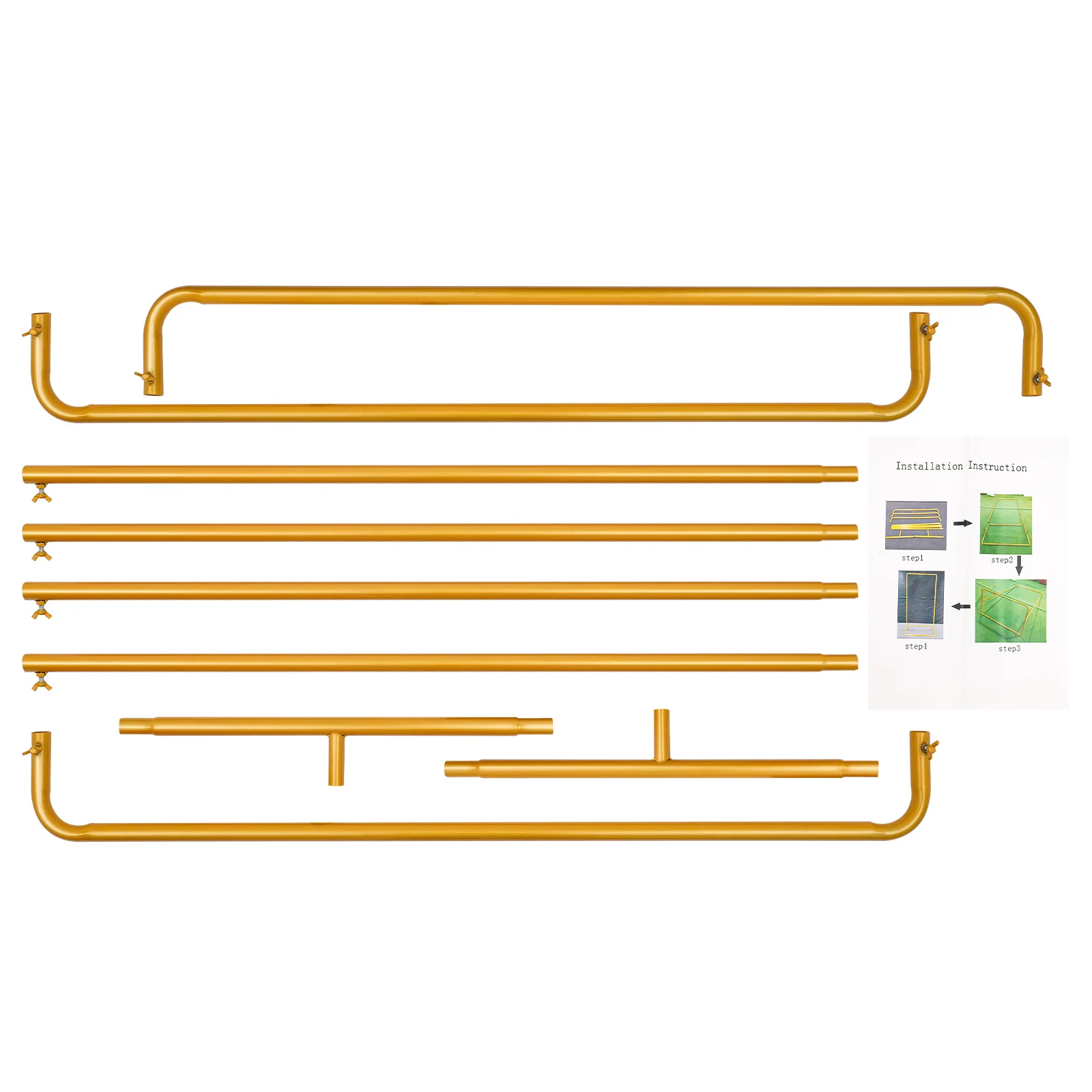 Hochzeitsbogen Rechteckiger Goldener Bogenrahmen Hintergrundständer Quadratischer Metallbogen für Hochzeitszeremonien mit Stabiler Basis – Detail 9