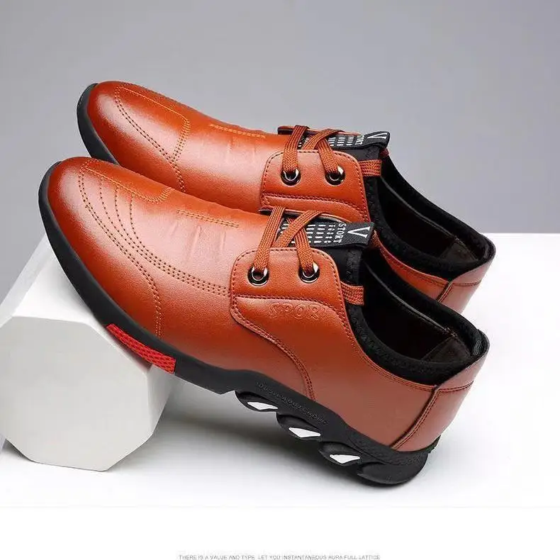 

Spring Autumn Men Leather Shoes Sports Casual Breathable Non-slip Business Mens Social Shoes Male Loafers Zapatos Hombre