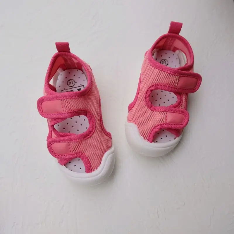 Children Summer Mesh Shoes Boys Girls Fashion Double Hook Design Holiday Shoes Baby Soft Beach Sandals
