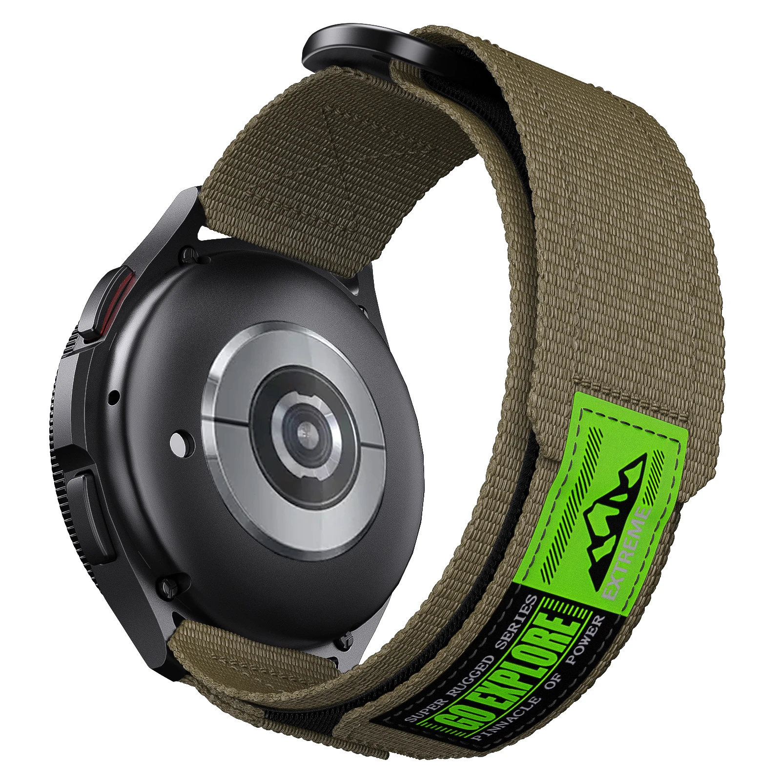 Outdoor Nylon Velcro Woven Wristband Watch Strap - Adjustable 20mm/22mm Band
