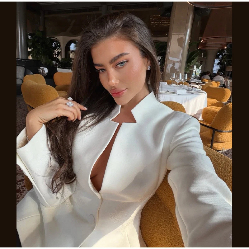Solid Color Lace Patchwork Stand Collar Blazer Long Sleeve Single Breasted 2026 Spring Women Jacket Trendy Chic Lady Suit Coats 81 S3d1741eb003141cd9744d369a6bead189