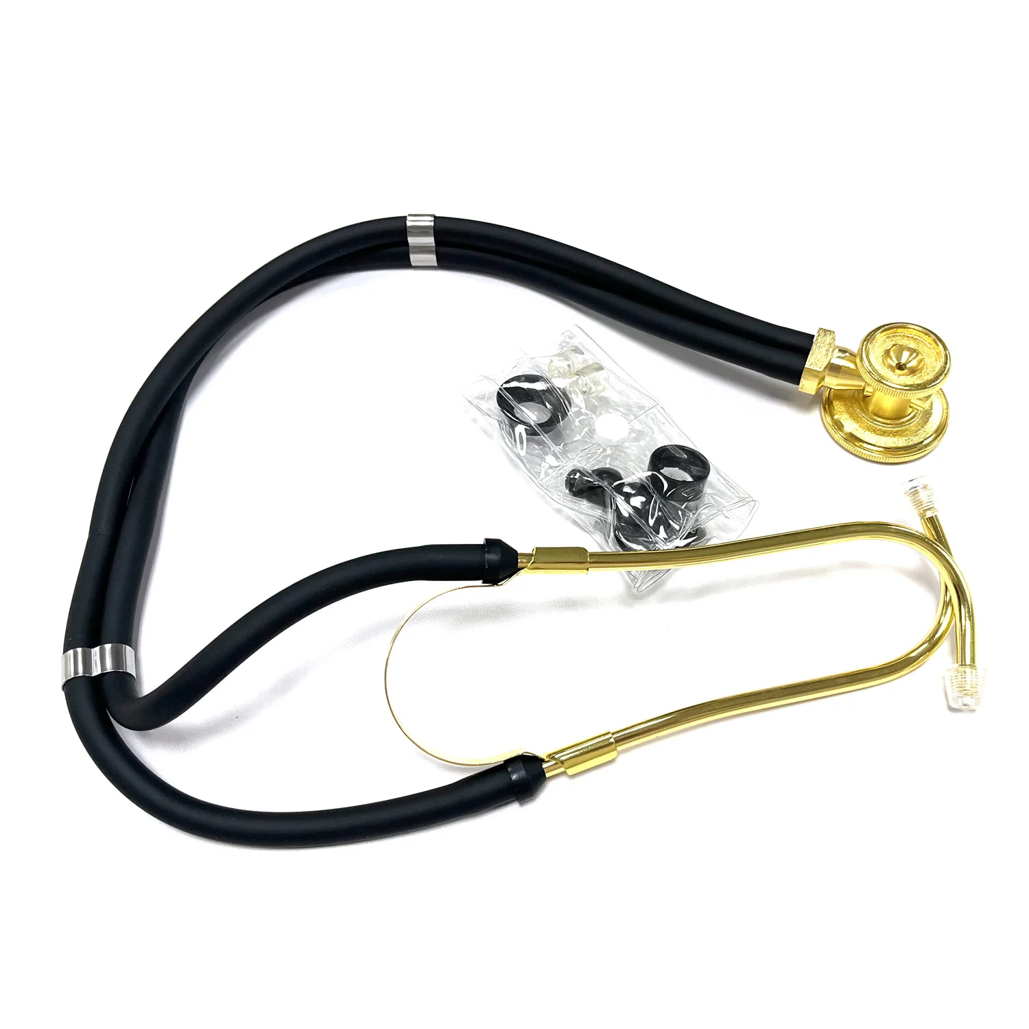 Medical Sprague Rappaport Type Professional Doctor Neonatal Adult Nurse Cardiology 24K Golden Plated Dual Head Gilt Stethoscope