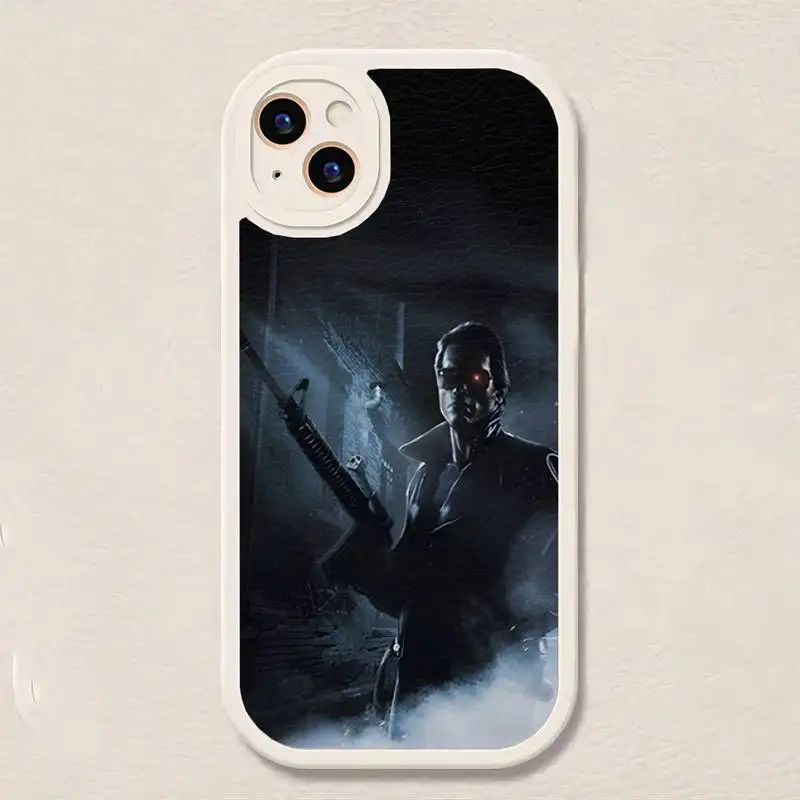 The Terminator Movie Phone Case Leather For Iphone 12 Pro 14 Max 13 Mini 11 14 X XR XS 7 8 Plus Soft Silicone Shockproof Cover