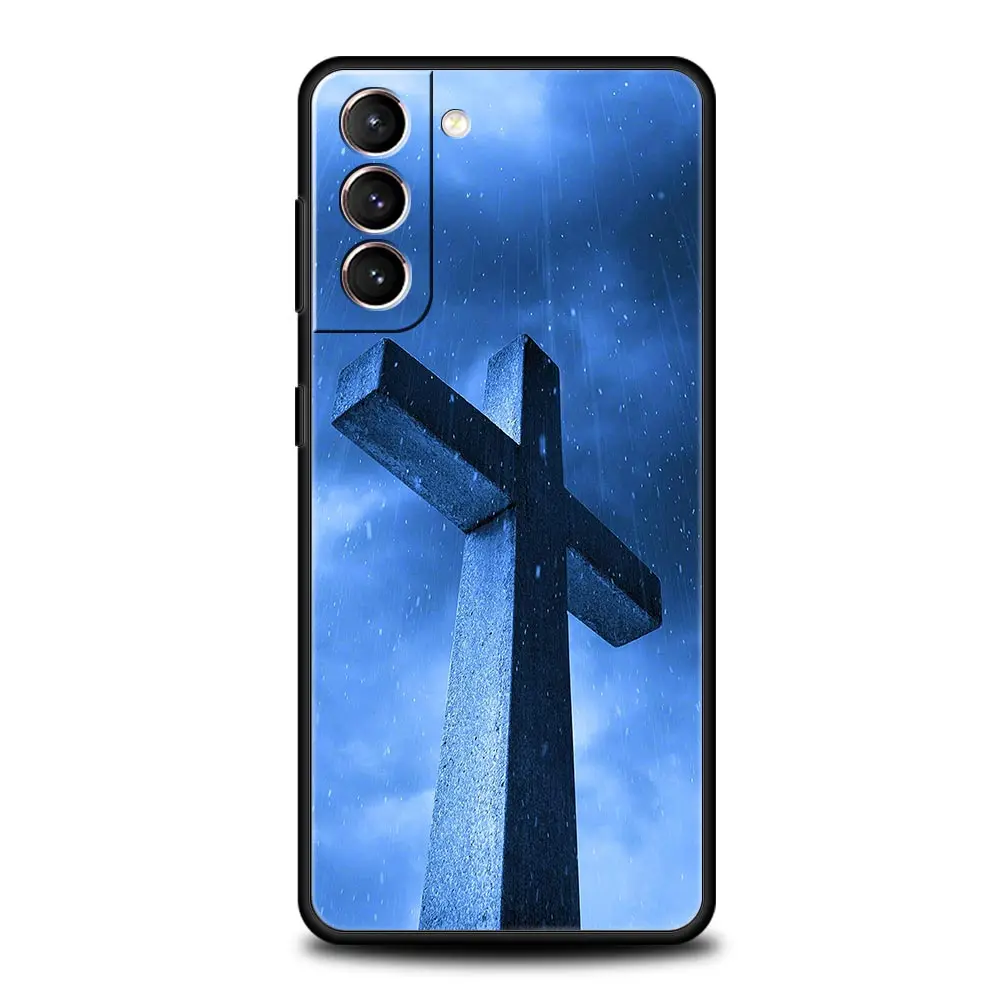 Faith Christian Religious Jesus Clear Phone Case - Black Cover