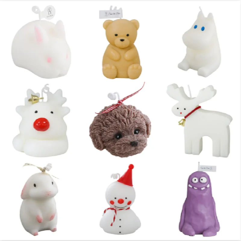 

5 Pieces Multi Animal Handmade Scented Candles Holiday, Party Scented Ambiance Candles Kids Birthday Gift Home Decoration