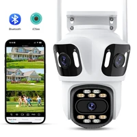Caméra IP PTZ à trois objectifs, caméra de sécurité extérieure HD à trois écrans, WiFi, suivi automatique, double objectif, caméra CCTV sans fil, iCsee 1