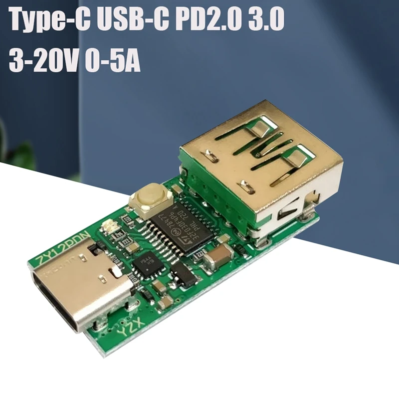 

ZY12PDN USB-C PD2.0/3,0 в DC преобразователь, модуль питания, приманка, быстрый заряд, триггер, опрос, детектор опроса, тестер с USB-портом