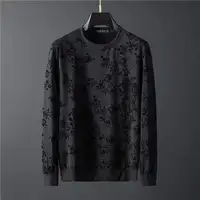 Spring Summer New Men Suits Simple Jacquard O-Neck Long Sleeve Thin T-shirts And Pants Two piece Set For Men's Trendy Outfits 2