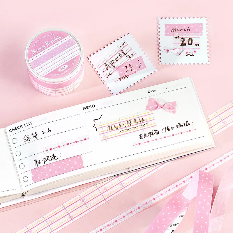 1pcs/1lot 장 접착 테이프 스프링 필드 프렐류드 정크 저널 일본 마스킹 스크랩북 스티커