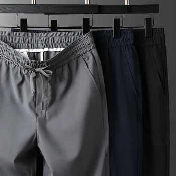 سراويل سريعة الجفاف للرجال ، سراويل غير رسمية بخصر مرن ، سراويل مستقيمة فضفاضة ، الموضة ، الصيف الجديد - Image 4
